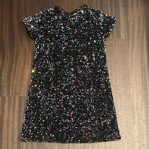 Lola + The Boys Black Multicolor Sequin Dress